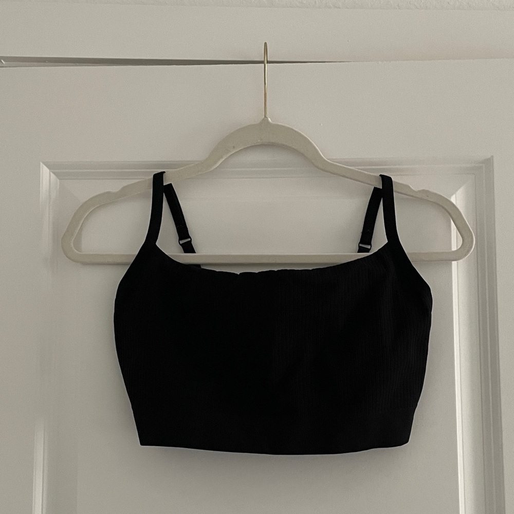 Aerie Superchill Rib Bralette Black XL